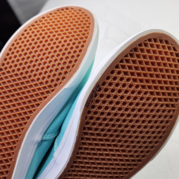 VANS Unisex Teal Blue Lace Up Low Top Skateboarding Sneakers Shoes Size M4.5 W6 - Picture 7 of 8